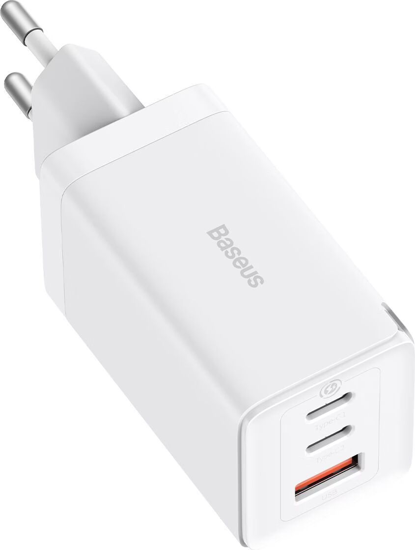 Baseus GaN5 Pro 3 Port Charger 65W White