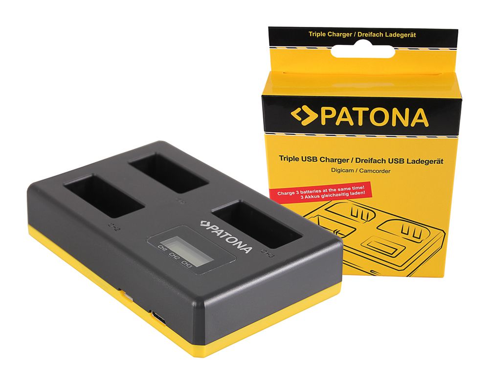Patona Triple Chargeur USB Canon LP-E17