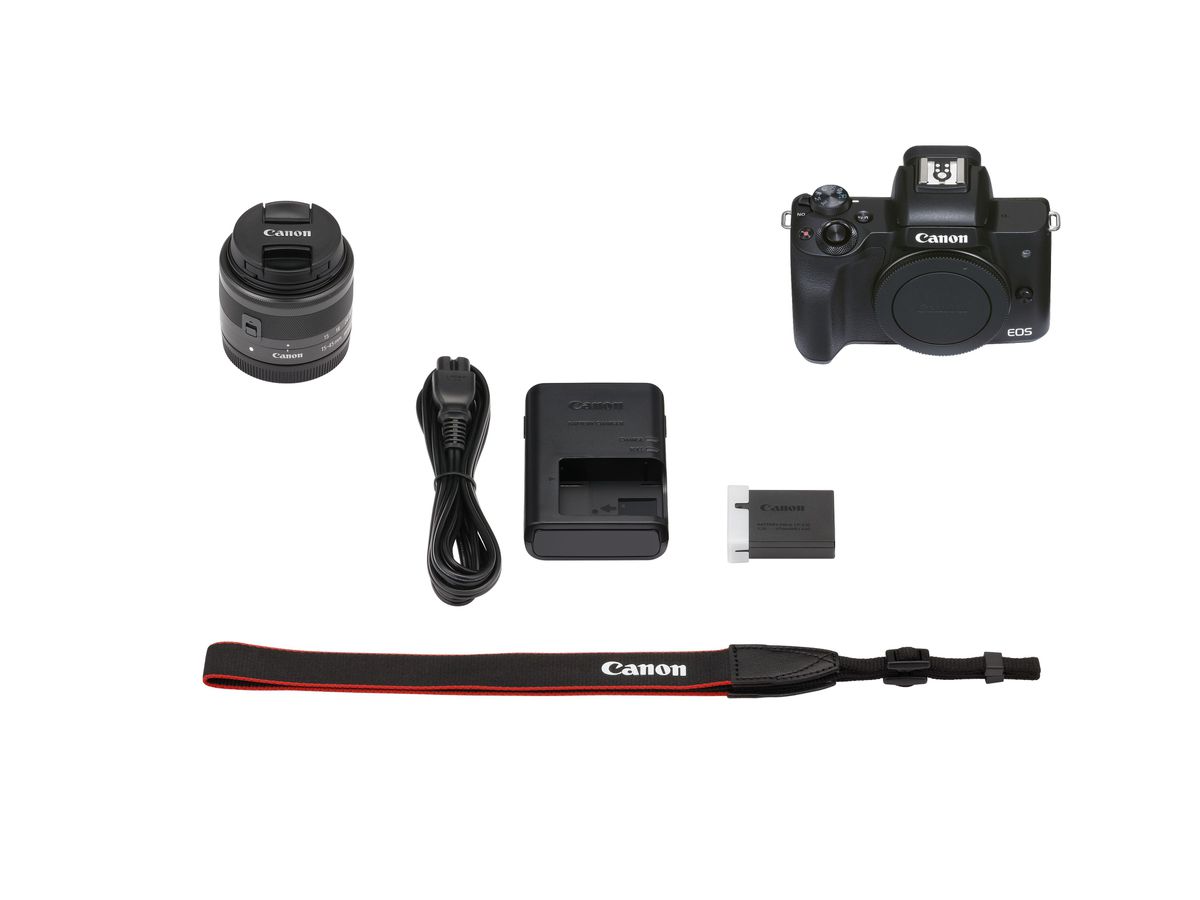 Canon EOS M50 Mark II BK + EF-M 15-45