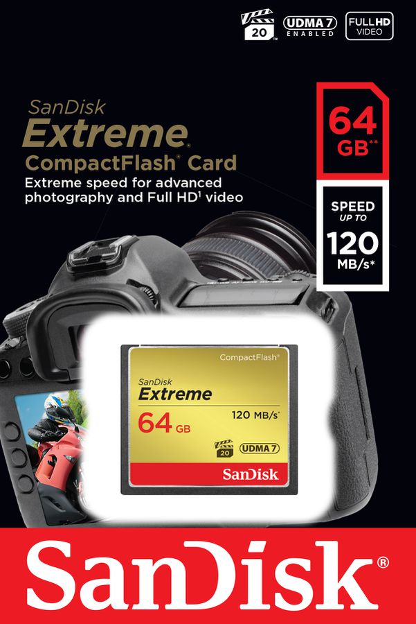 Sandisk Extreme 120MB/s CF 64GB