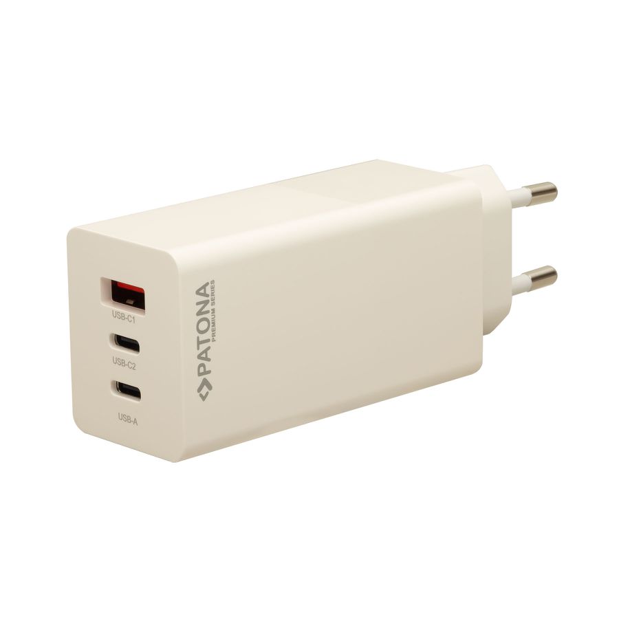 Patona GaN PD 100W 2xUSB-C 1xUSB-A white