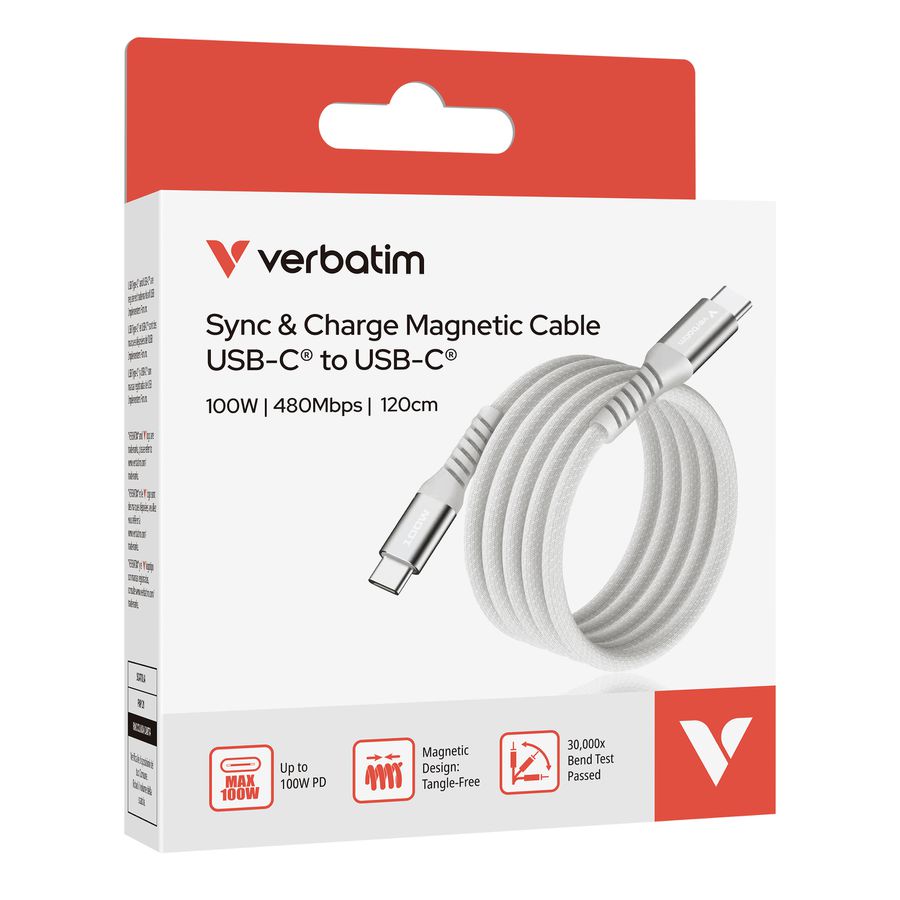 Verbatim Magnetic Cable USB-C 100W Grey