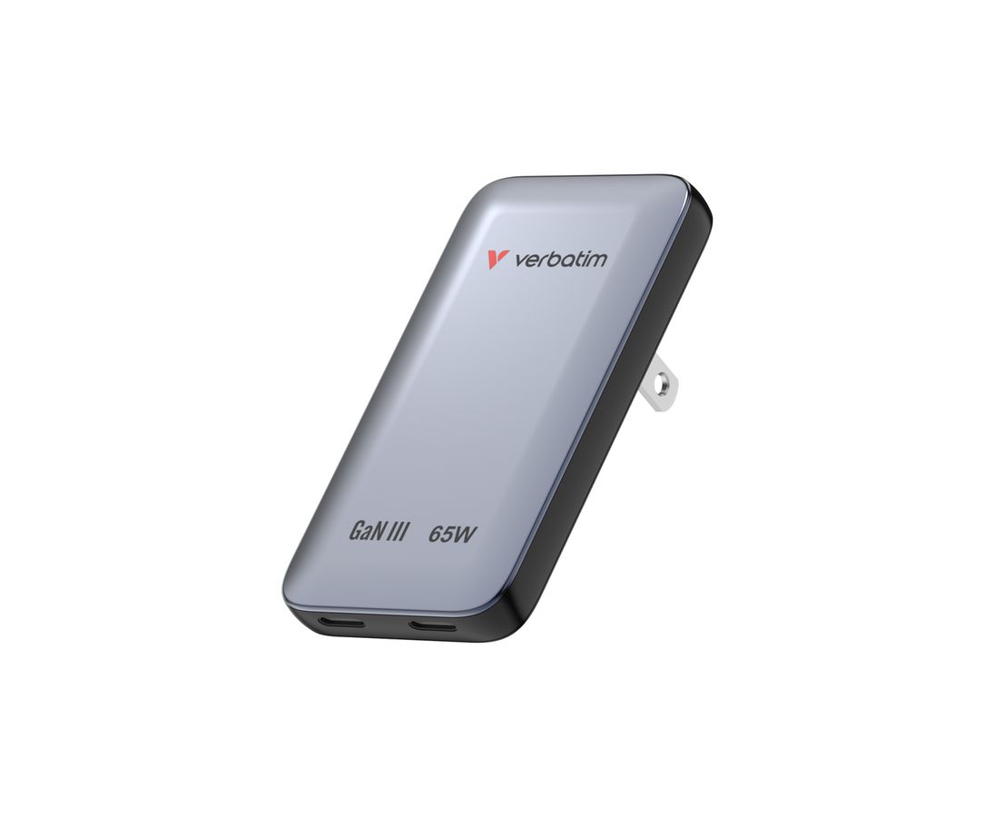 Verbatim Slim GaN Charger 65W Grey