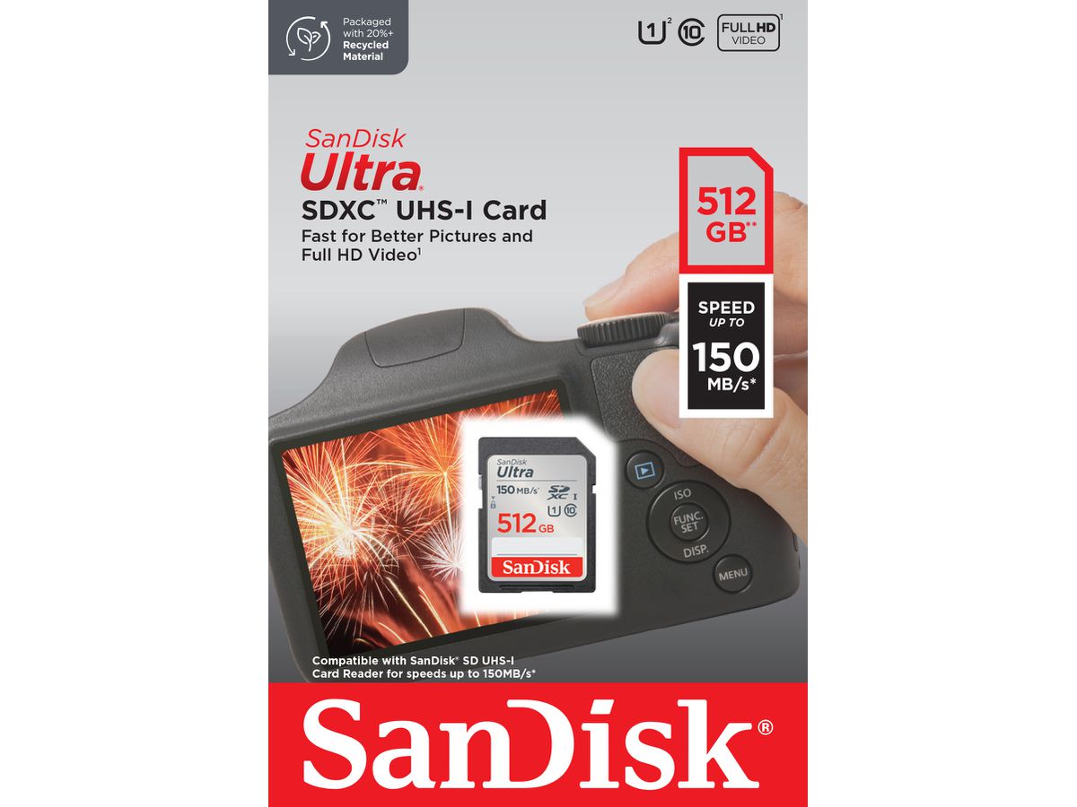 SanDisk Ultra 150MB/s SDXC 512GB