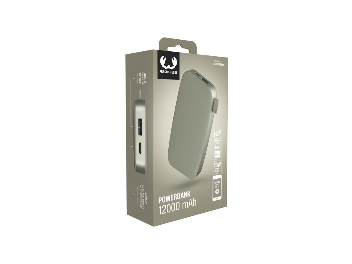 Fresh 'n Rebel Powerbank 12000 mAh Green