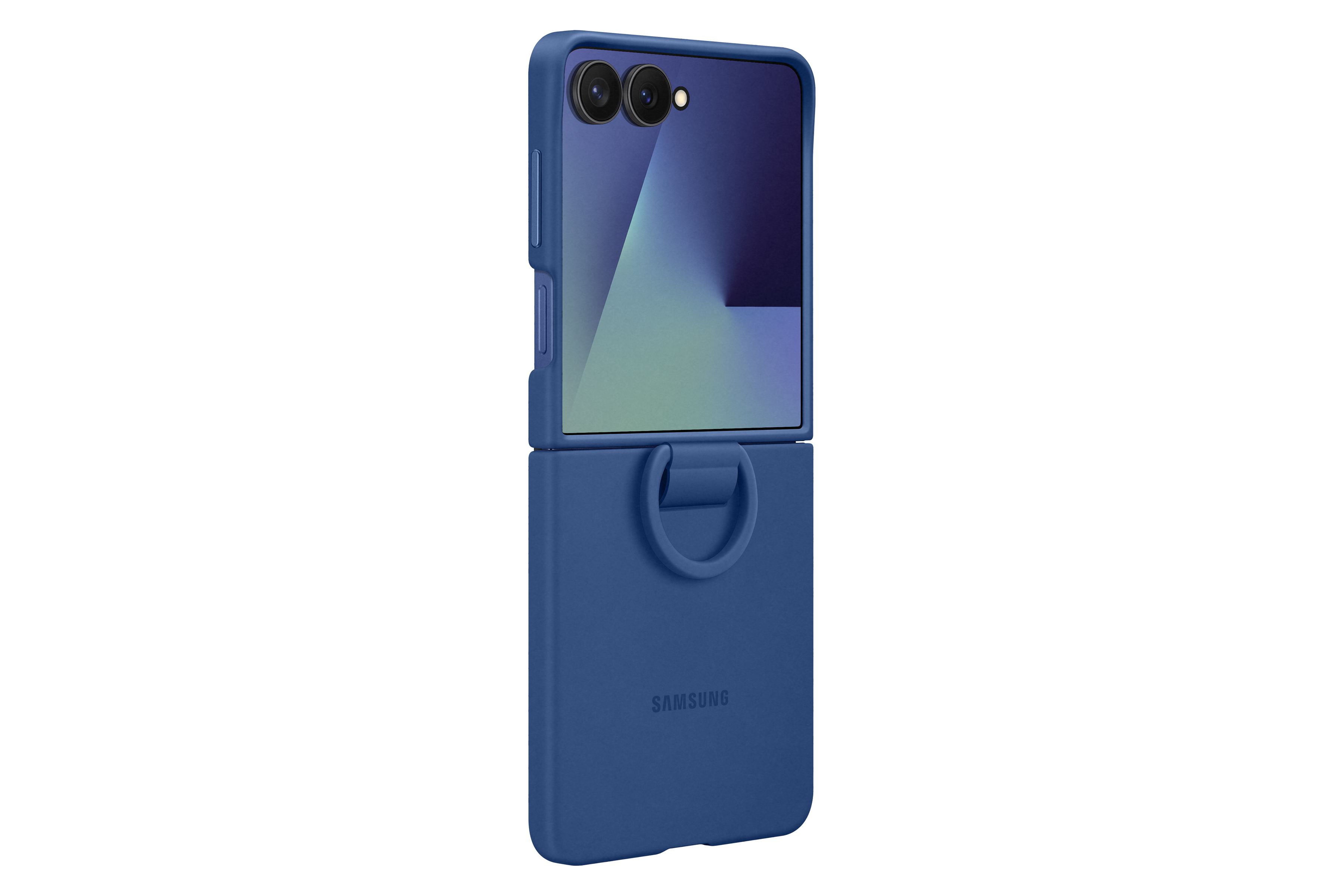 Samsung Flip 7 Ring Case Blue