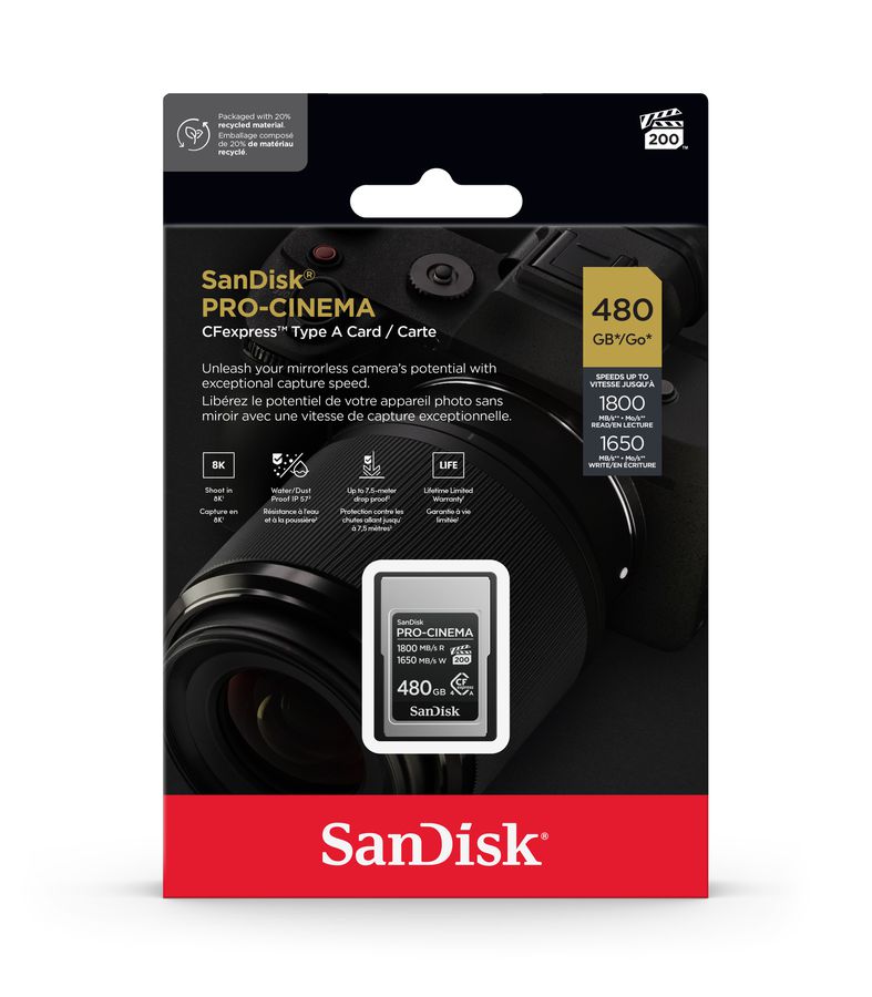 SanDisk CFexpress PRO-CINEMA Typ-A 480GB