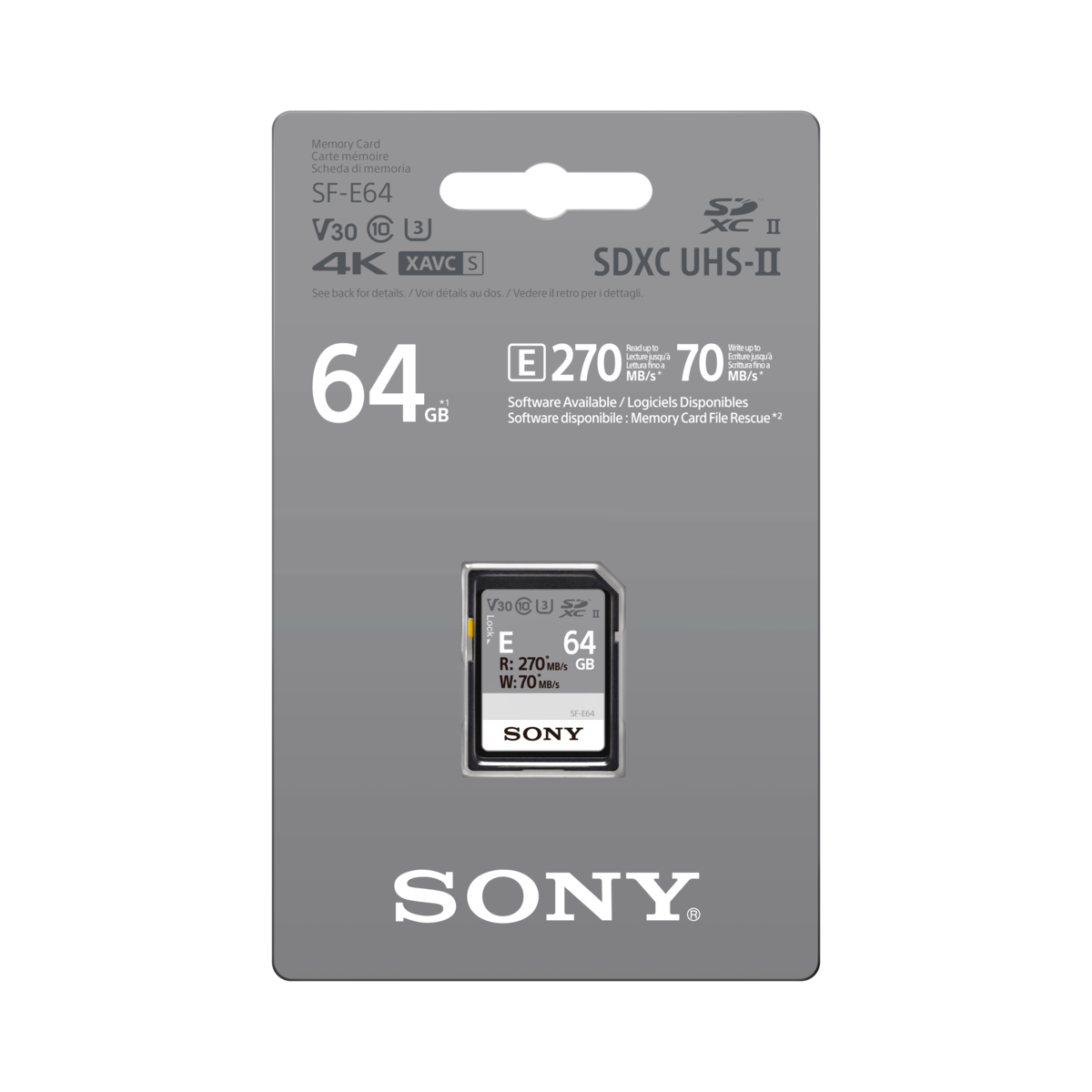 Sony SF-E SDHC 64GB UHS-II 270MBs