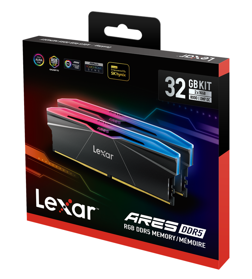 Lexar ARES DDR5 8000 MHz UDIMM 2x16GB