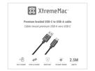 XtremeMac USB-A to USB-C 2.5m black