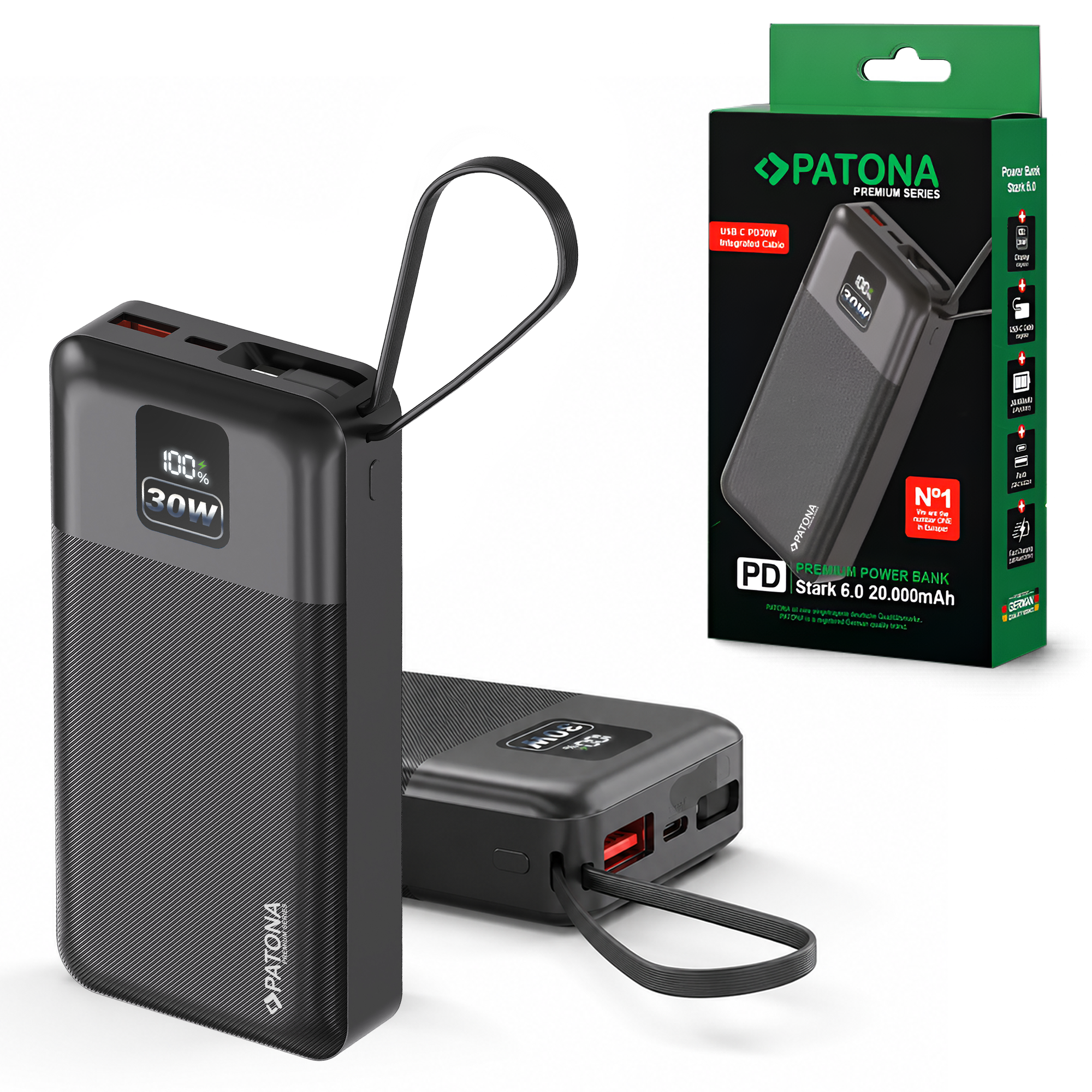 Patona Powerbank PD30W 20000mAh USB-C