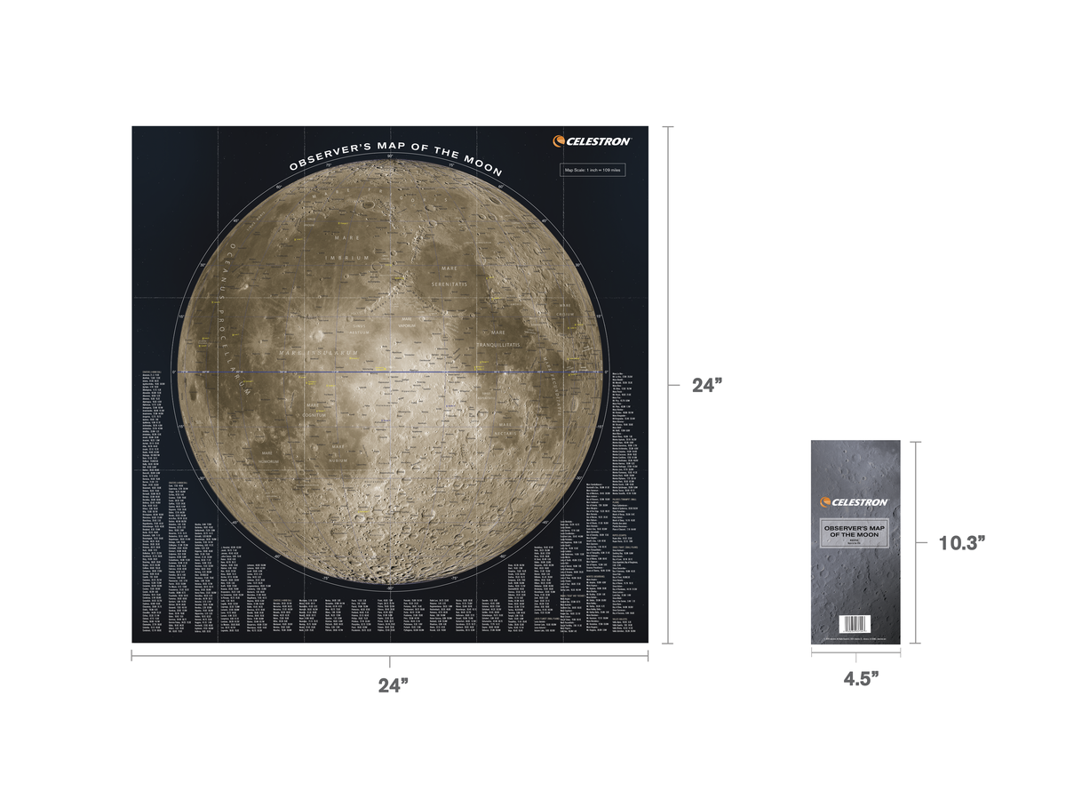 Celestron Beobachterkarte des Mondes