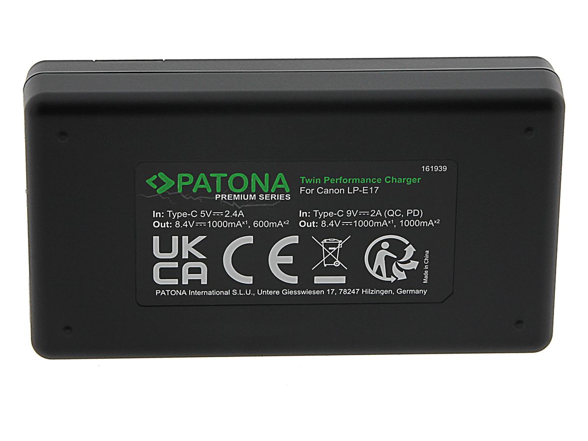 Patona Premium Twin Charger Canon LP-E17