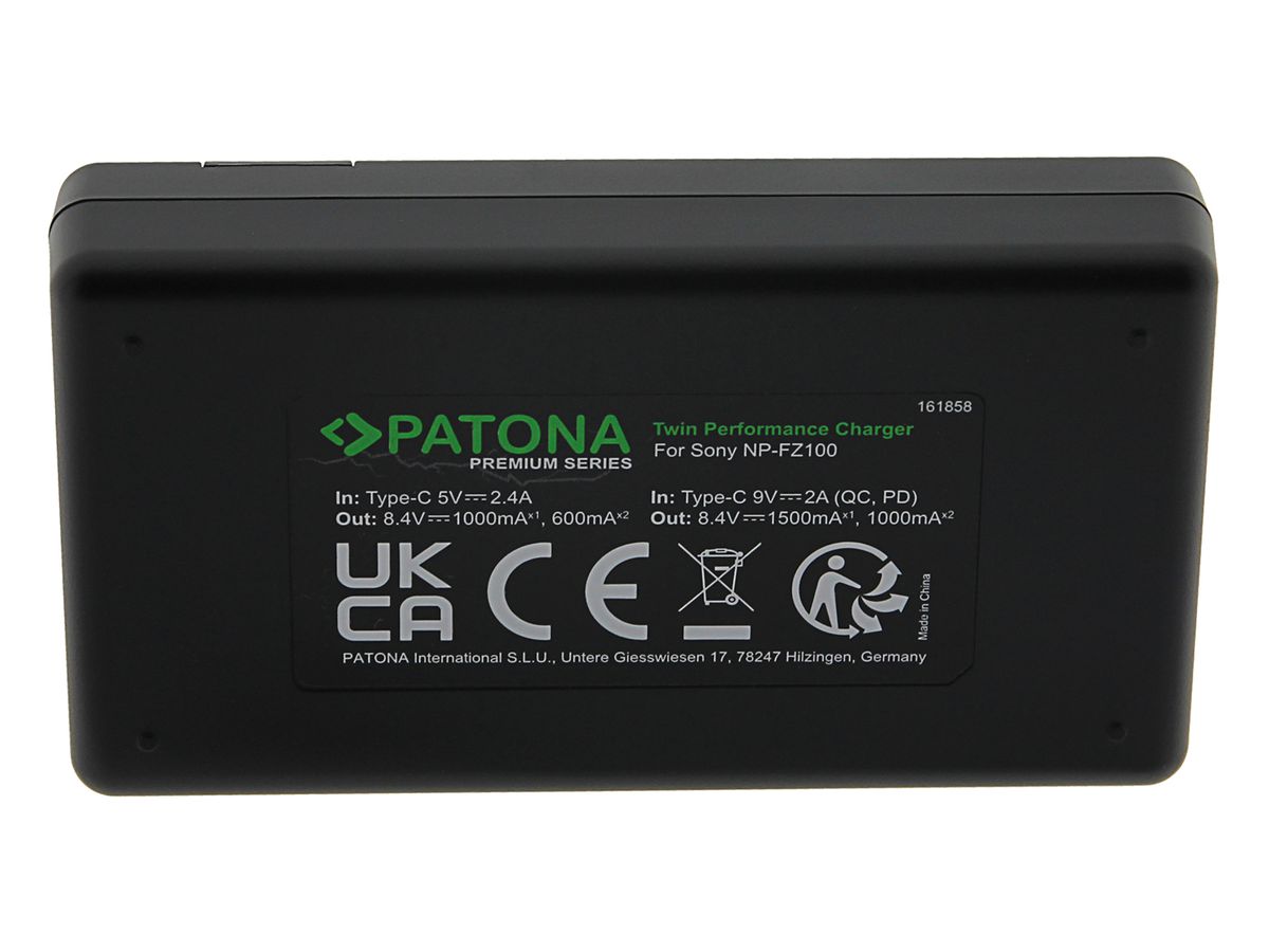 PATONA Premium chargeur double NP-FZ100