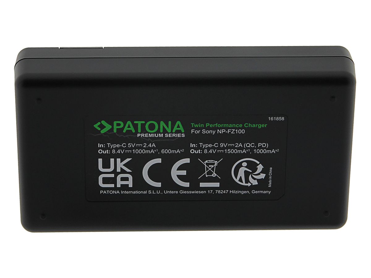 PATONA Premium chargeur double NP-FZ100