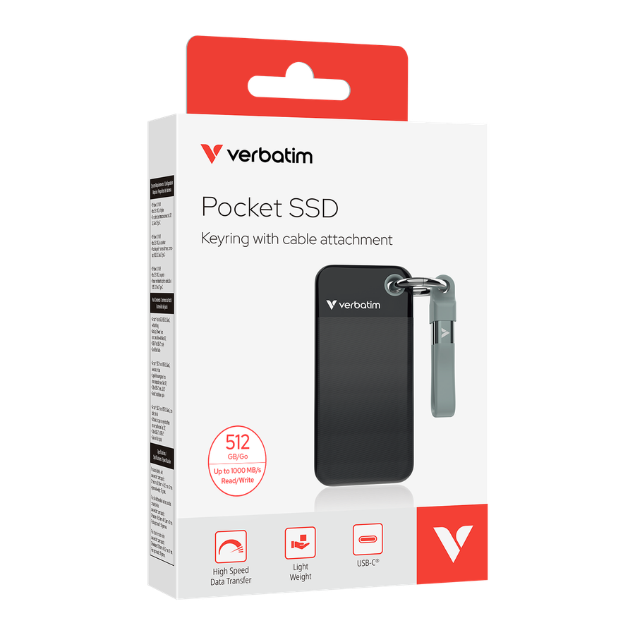 Verbatim Pocket PSSD 512GB Black/Grey