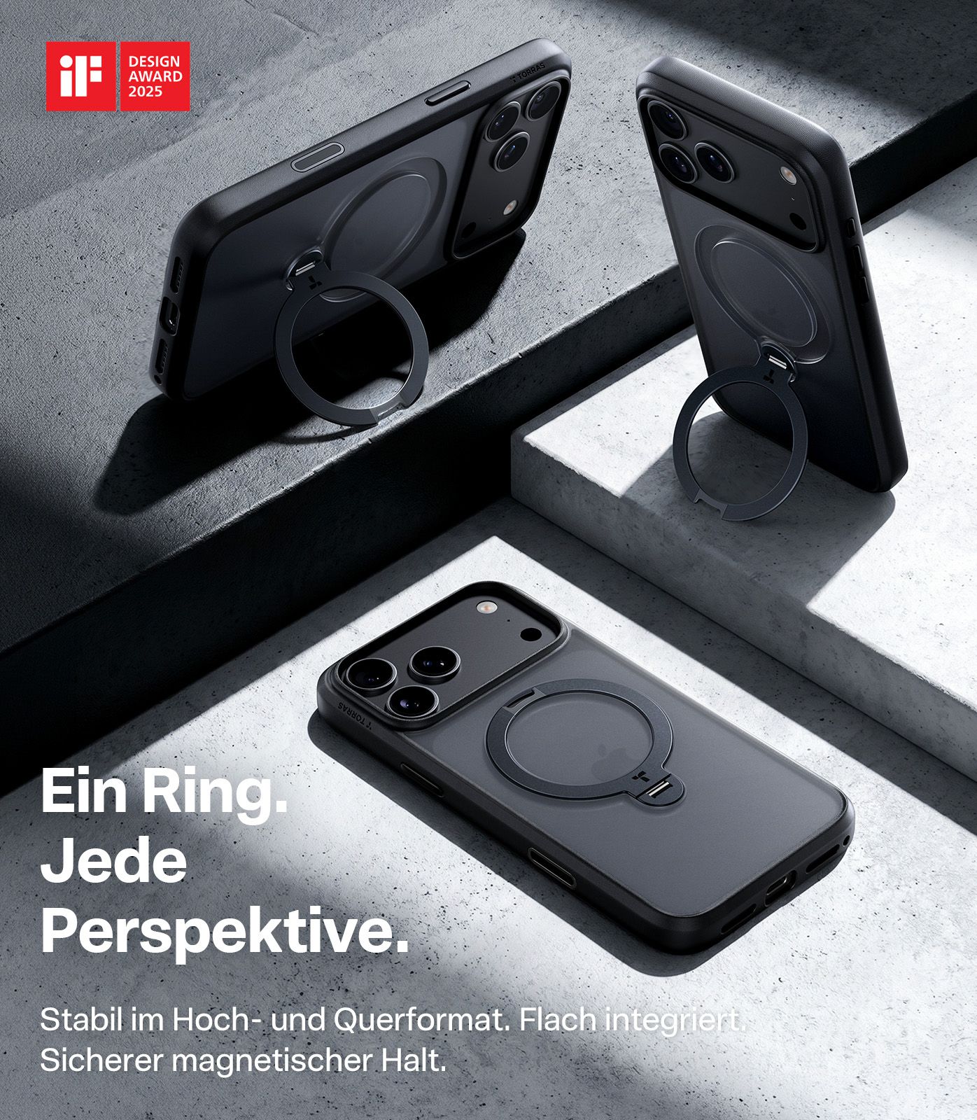 Torras Ostand Spin iPhone 18 Pro Black