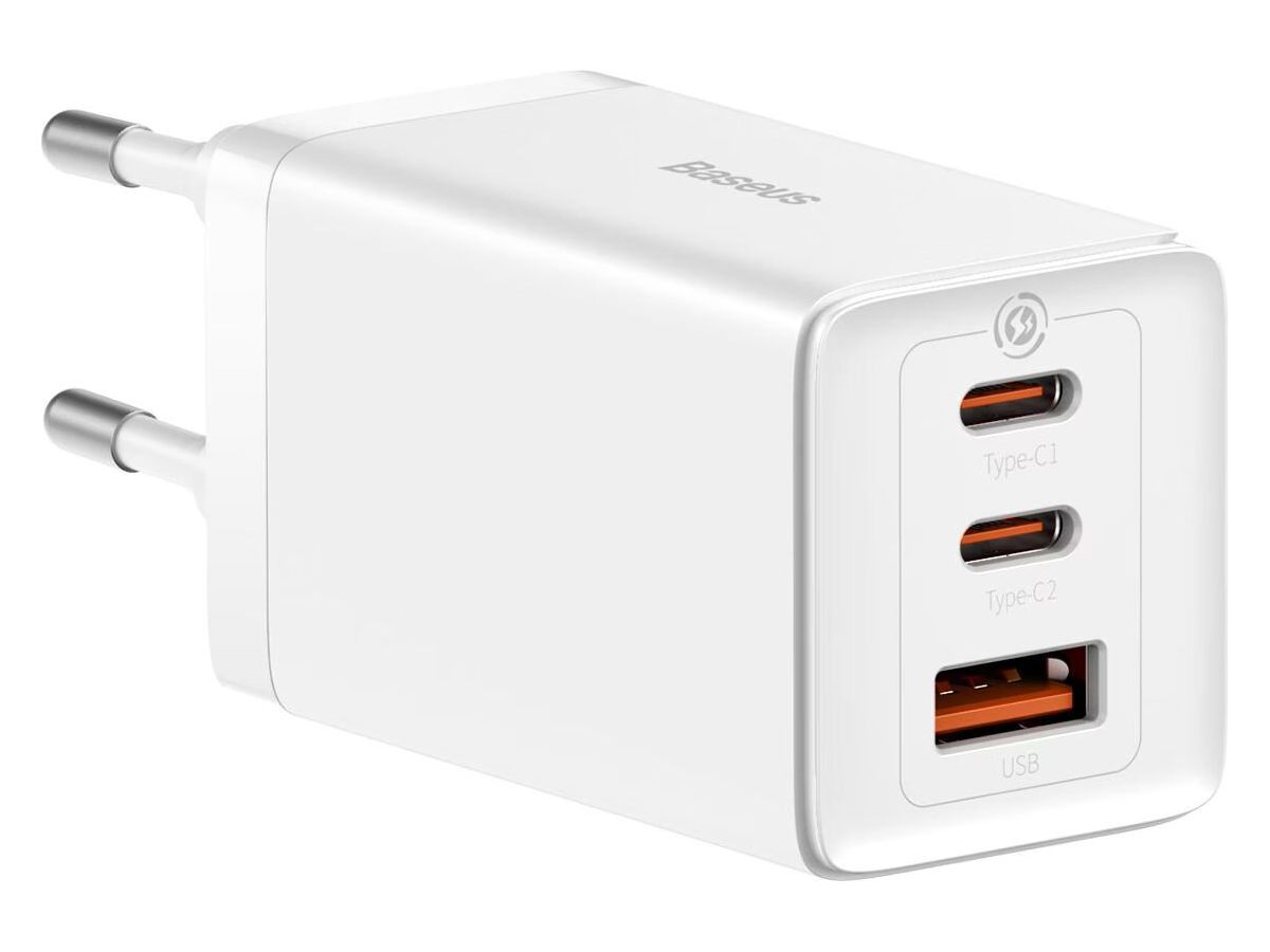Baseus GaN5 Pro 3 Port Charger 65W White