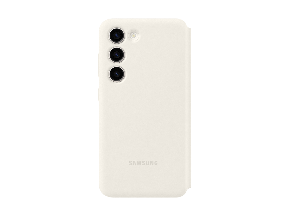 Samsung S23 Smart View Wallet Case Cream