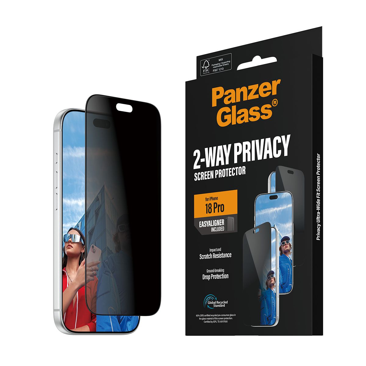 PanzerGlass iP18 Pro Privacy Schutz