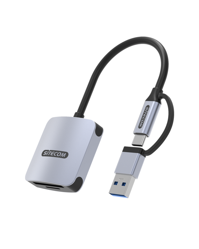 Sitecom USB Card Reader USB-C & USB-A
