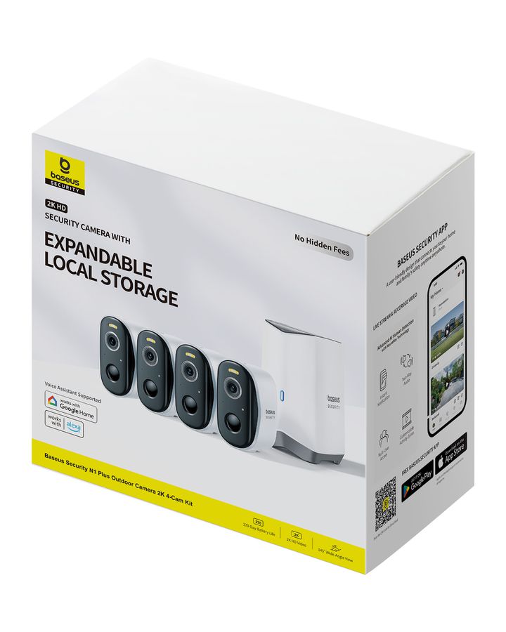 Baseus N1+ Outdoor Camera 2K 4CamKit