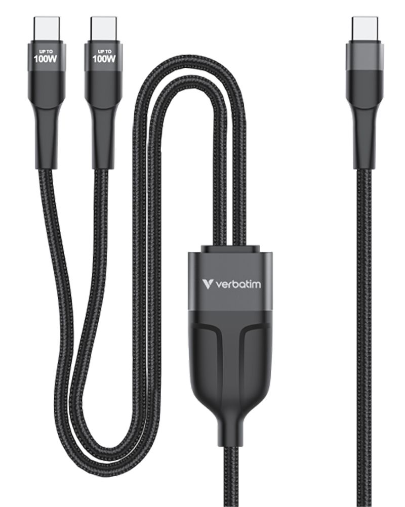 Verbatim USB-C to Dual USB-C Cable