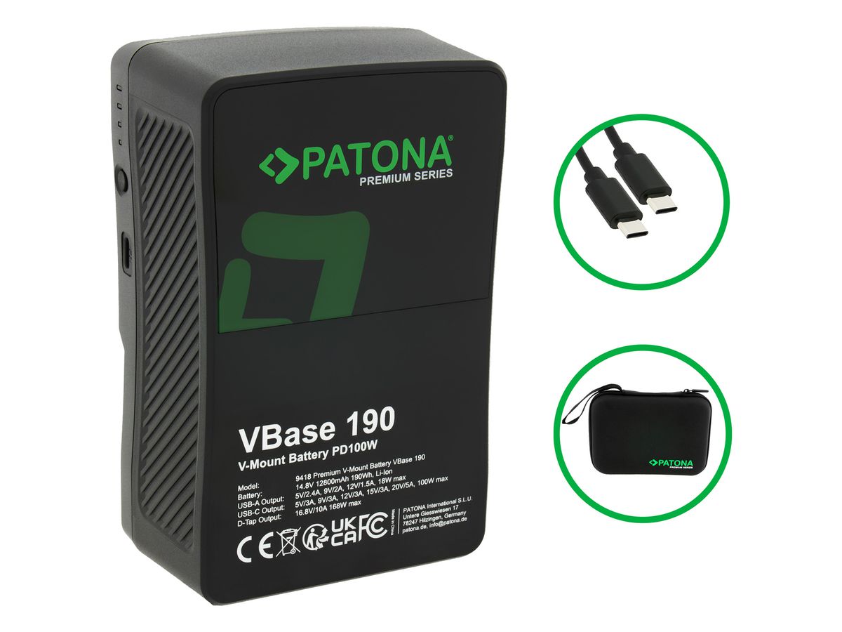 Patona Premium V-Mount 190Wh PD100W