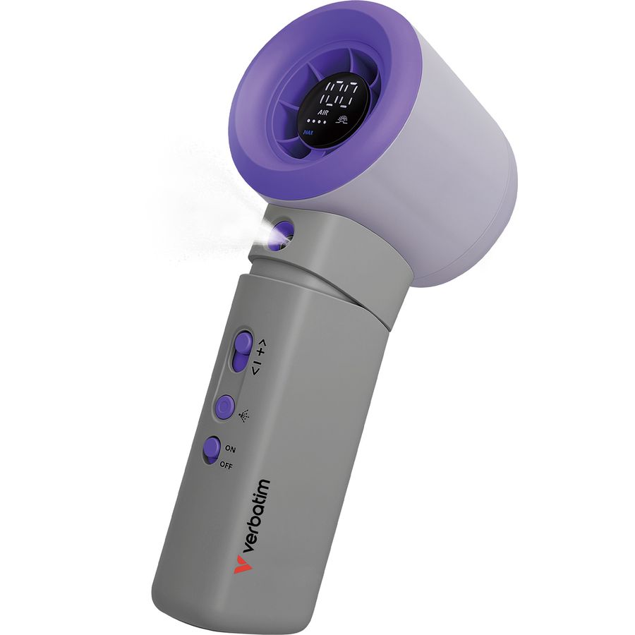 Verbatim Aqua Breeze Handheld Fan Grey