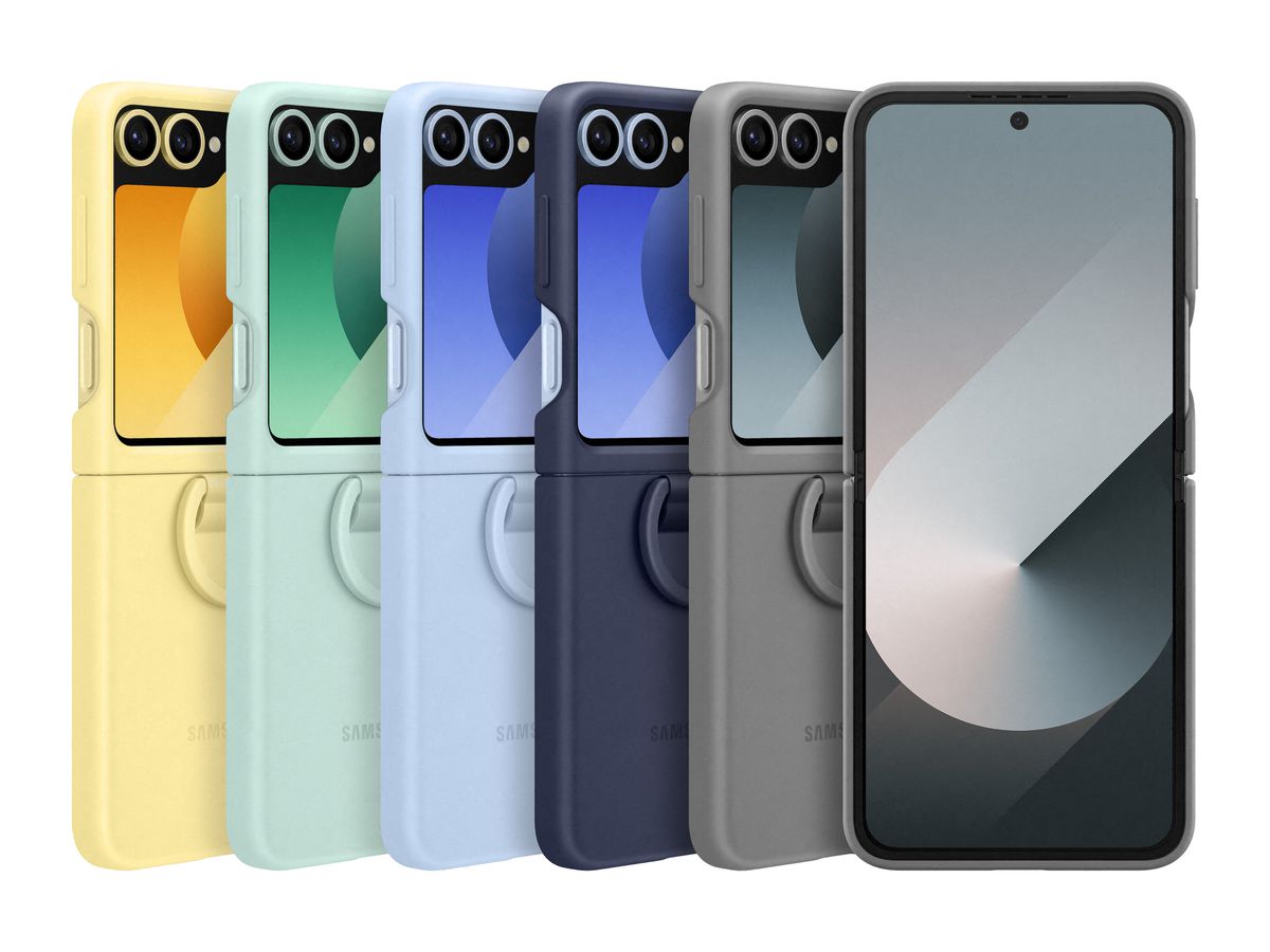 Samsung Flip 6 Silicone Case Blue