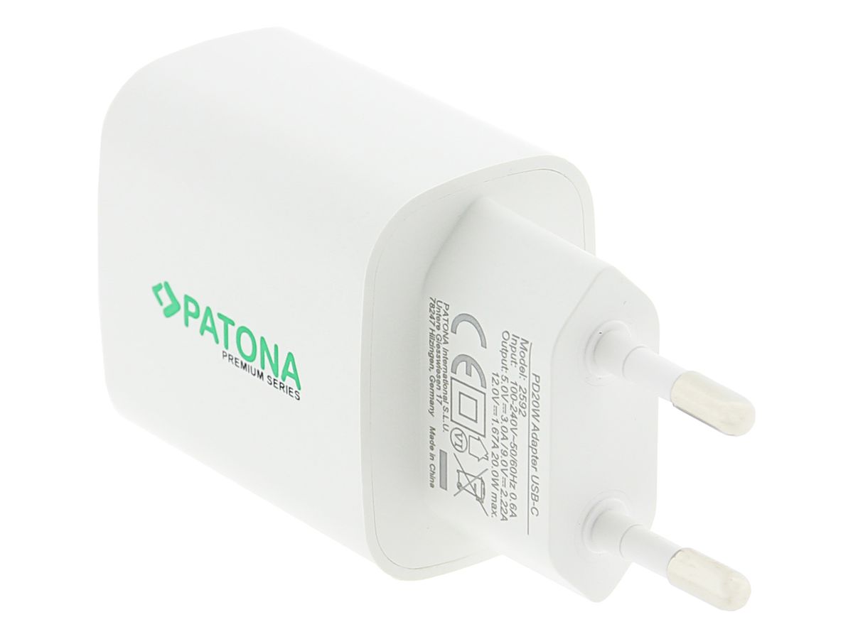 Patona Netzteil PD 20W USB-C 5V 3A White