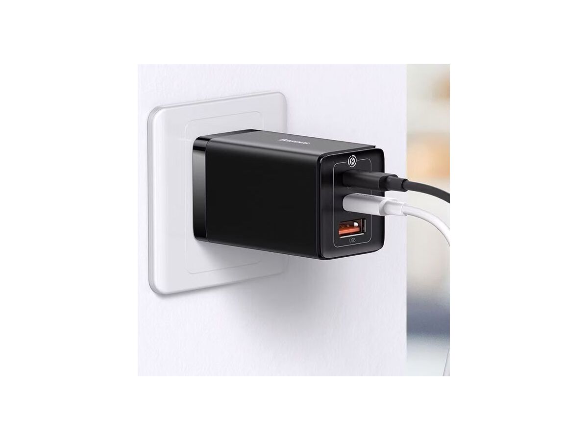 Baseus GaN5 Pro 3 Port Charger 65W Black