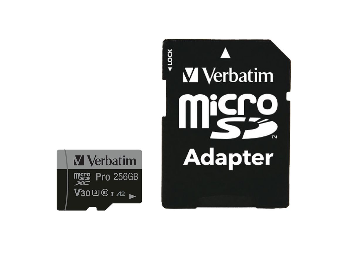 Verbatim Pro U3 256GB microSDXC Card
