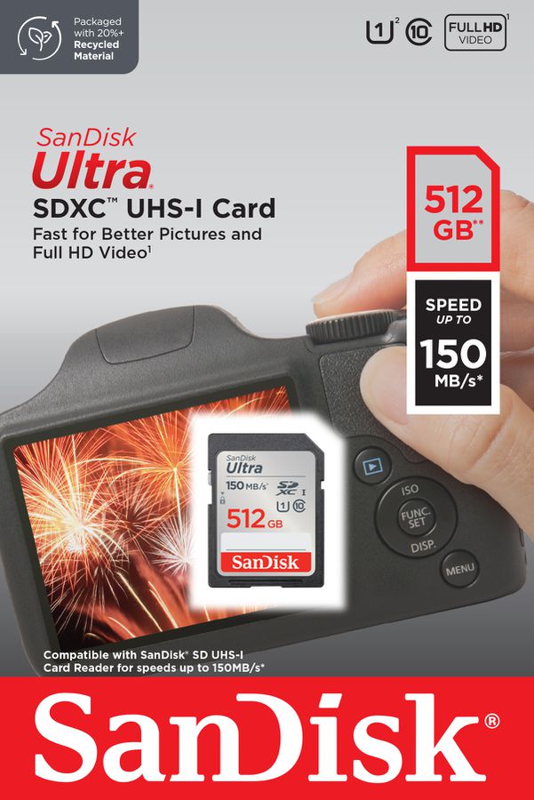 SanDisk Ultra 150MB/s SDXC 512GB