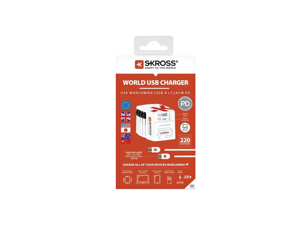 Skross World USB Charger AC45PD