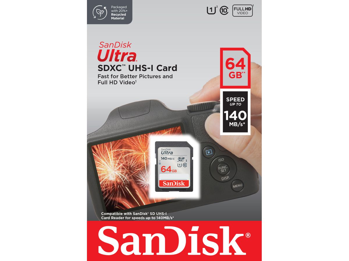 SanDisk Ultra 140MB/s SDXC 64GB