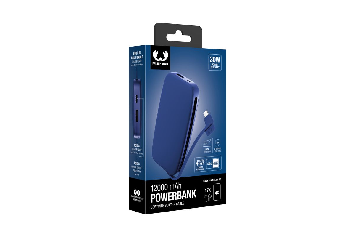 Fresh 'n Rebel Powerbank 12000 mAh Blue