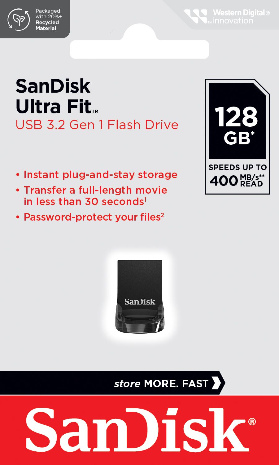 Sandisk Ultra USB 3.2 Fit 128GB 130MB/s