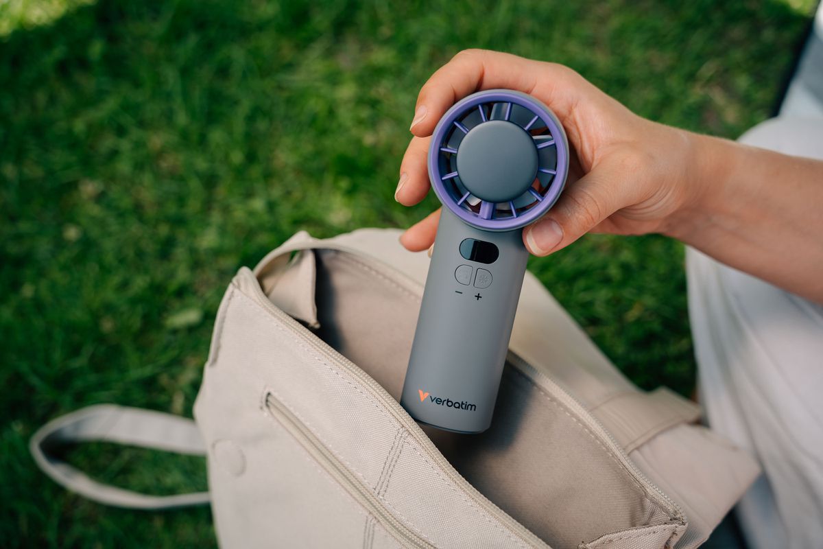Verbatim IceTouch Handheld Fan Grey