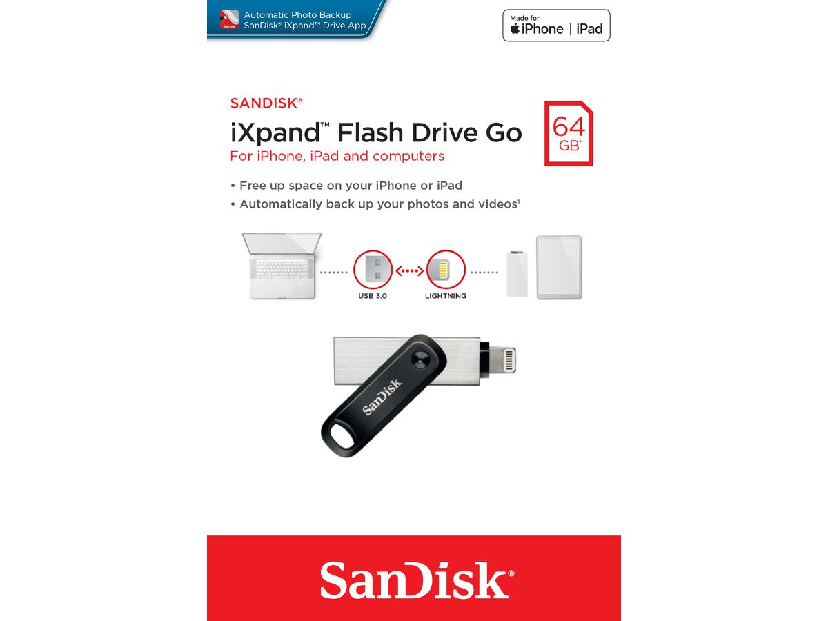 SanDisk iXpand Go Flash Drive 64GB