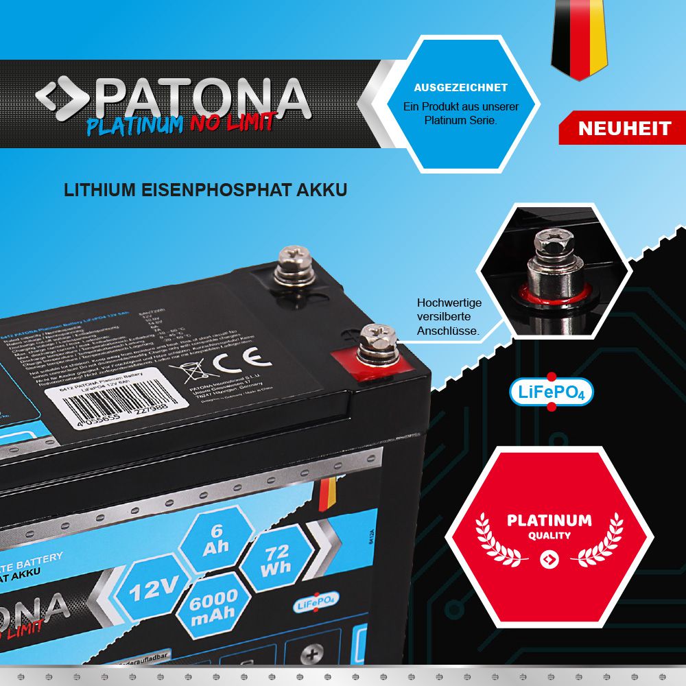 Patona Platinum Battery LiFePO4 12V 50Ah