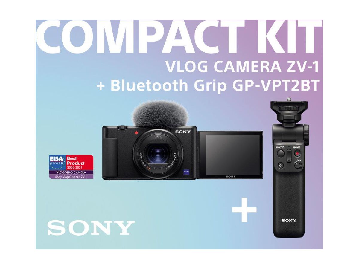 Sony Vlog Camera ZV1 4K + GP-VPT2 Grip