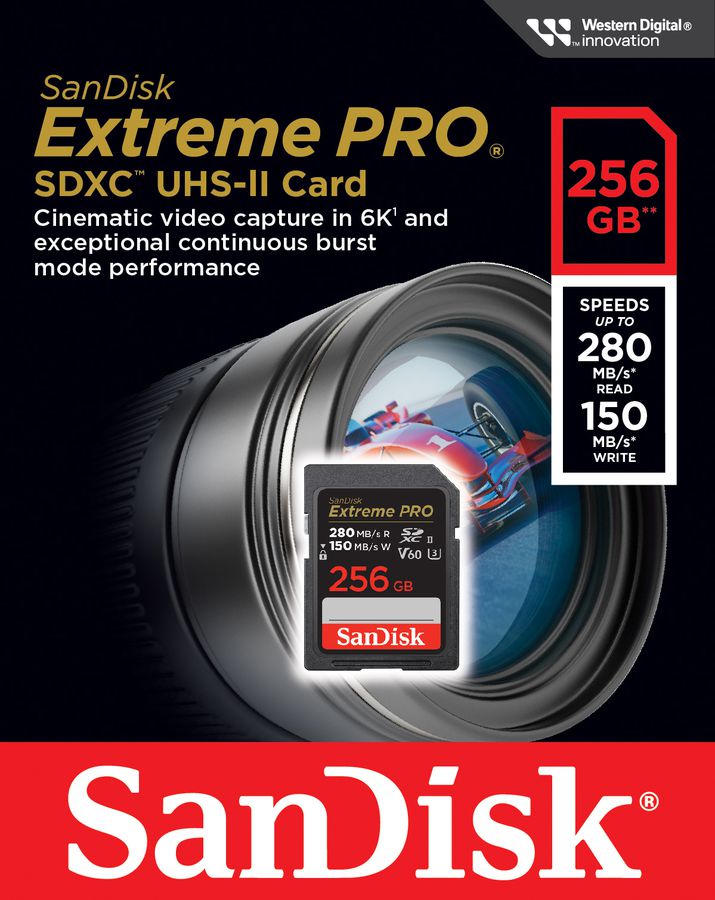SanDisk ExtremePro SDXC-II 256GB V60