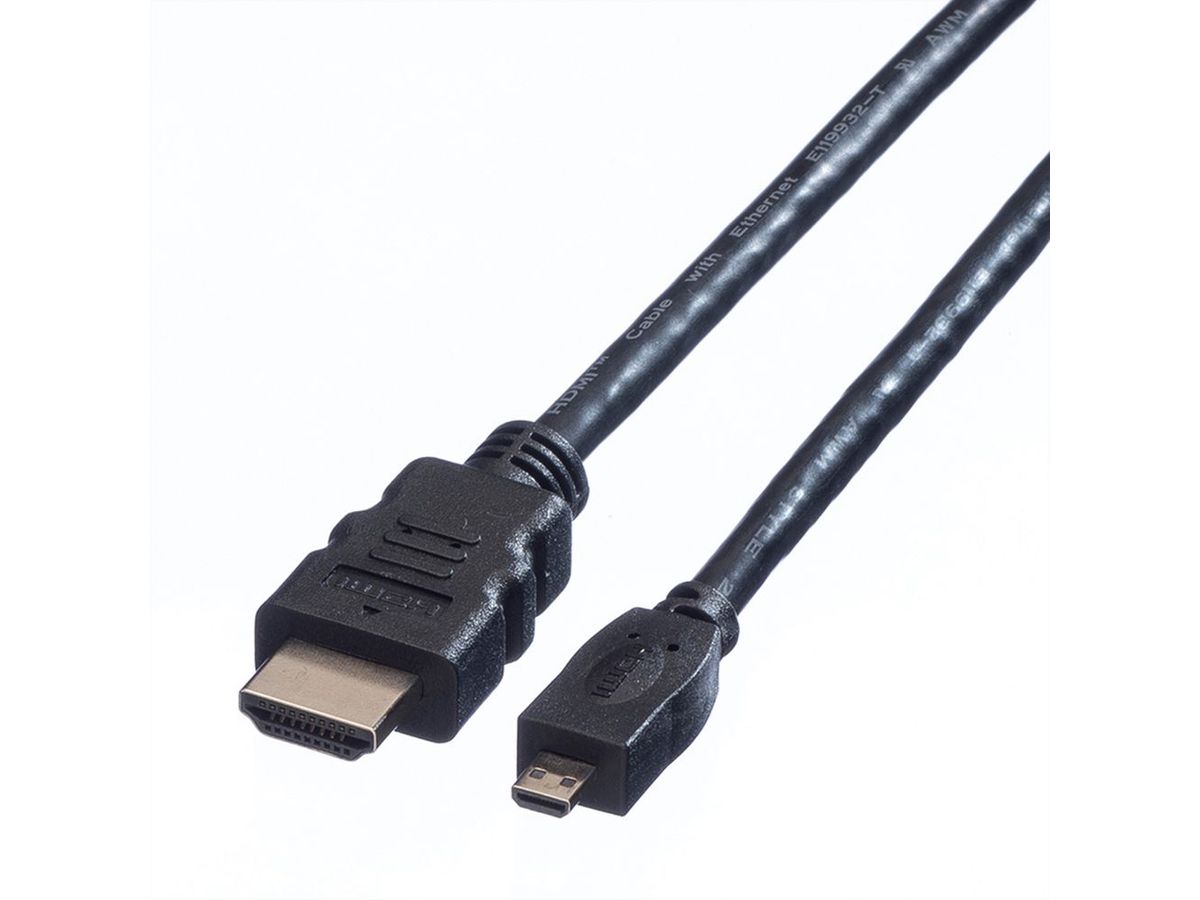 VALUE HDMI / Typ D Kabel black (2.0m)