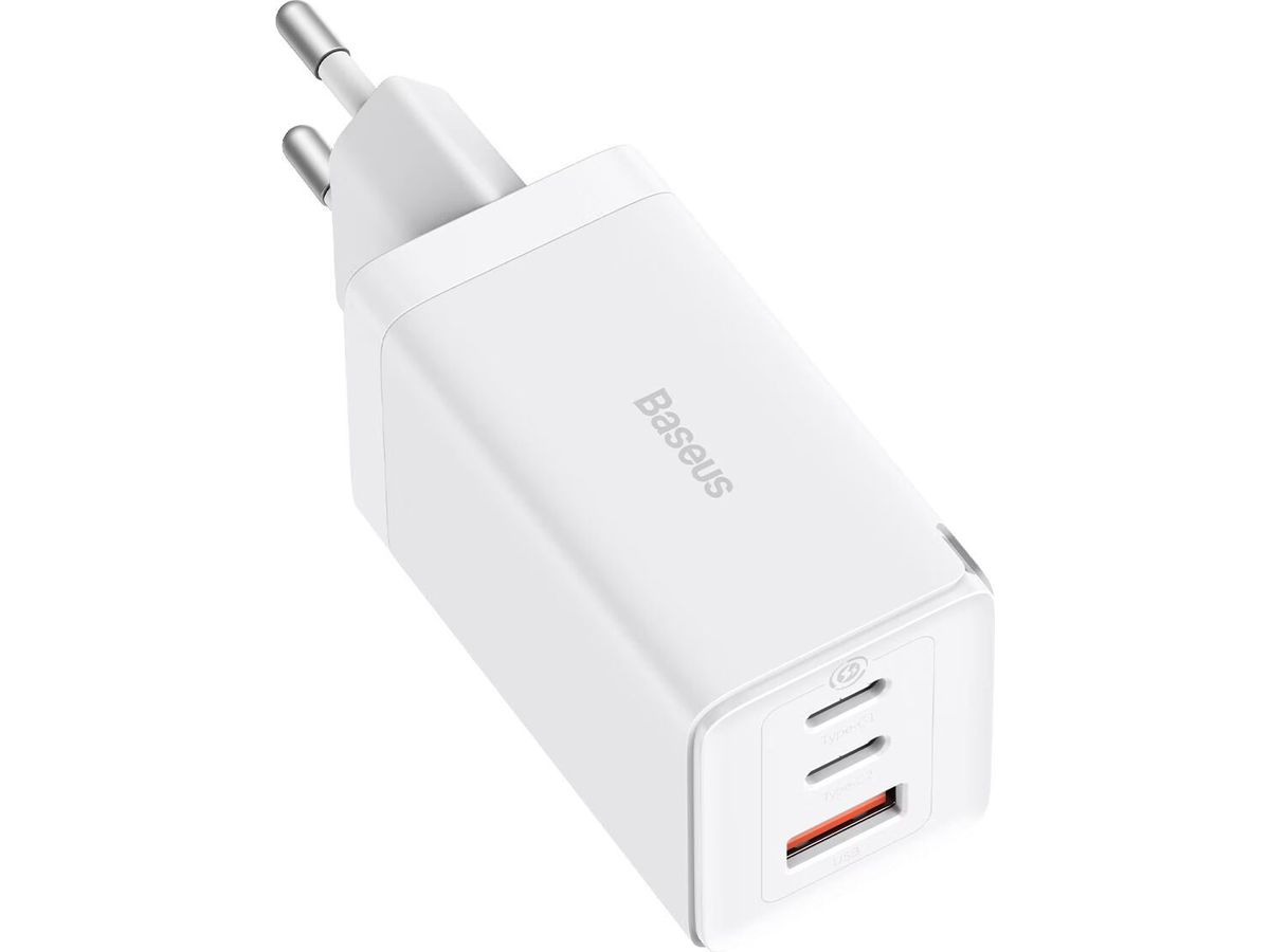 Baseus GaN5 Pro 3 Port Charger 65W White