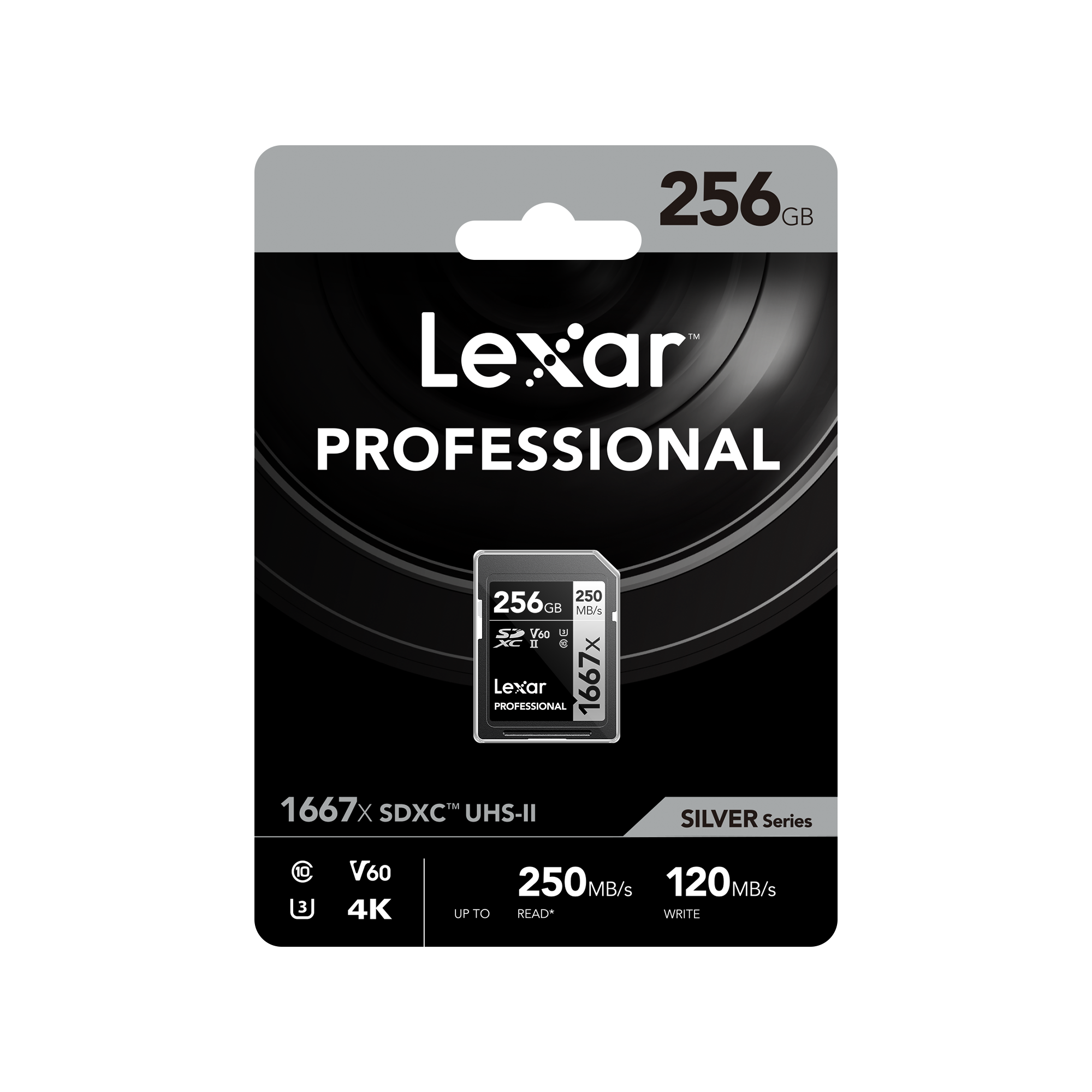 Lexar 1667x UHS-II SDXC 256GB Silver