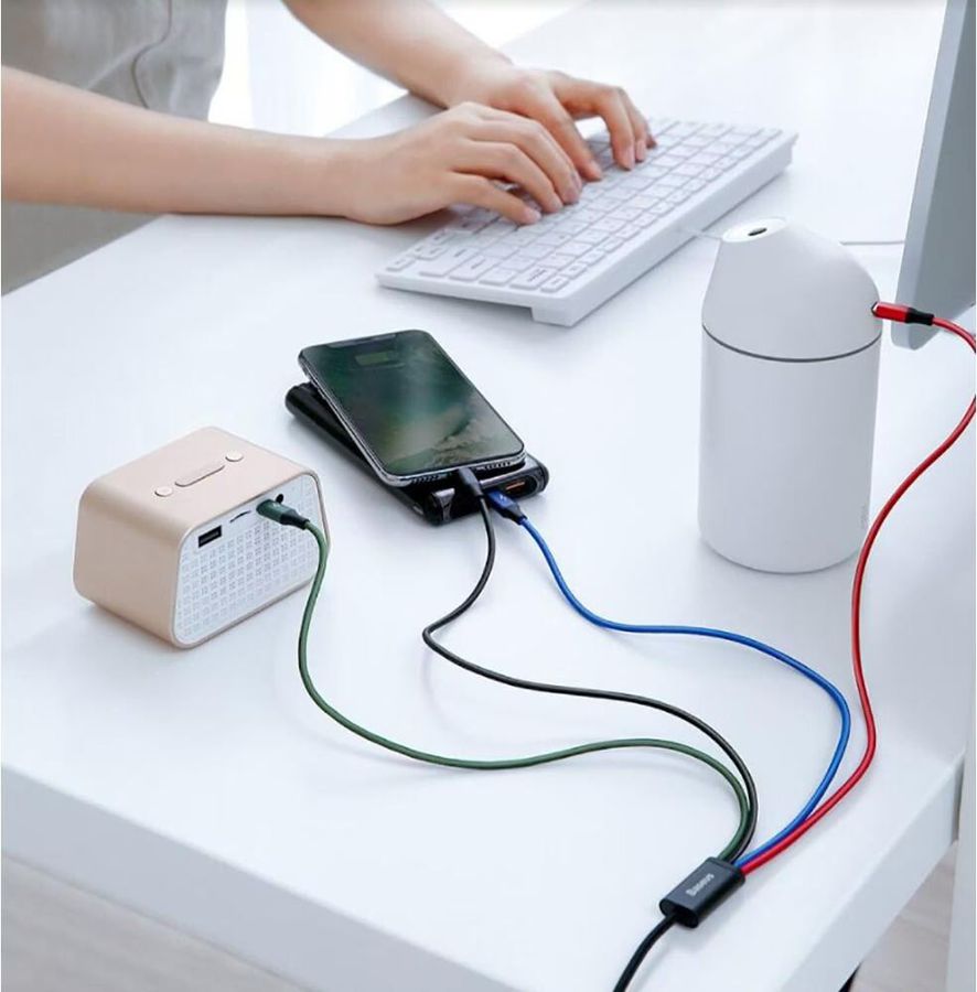 Baseus USB-A 4-in-1 Cable 1.2m Black