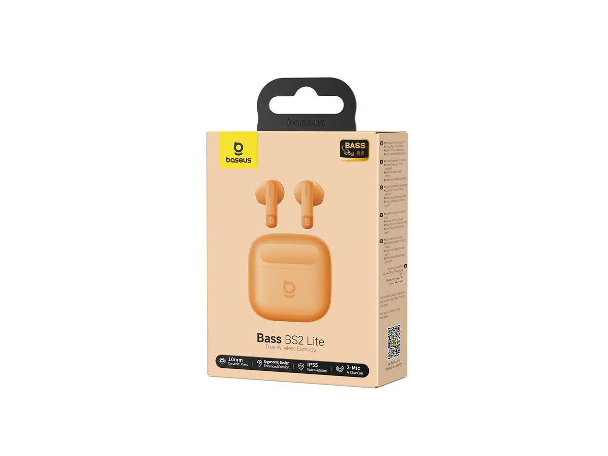 Baseus Bass BS2 Lite TWS Earbuds Orange