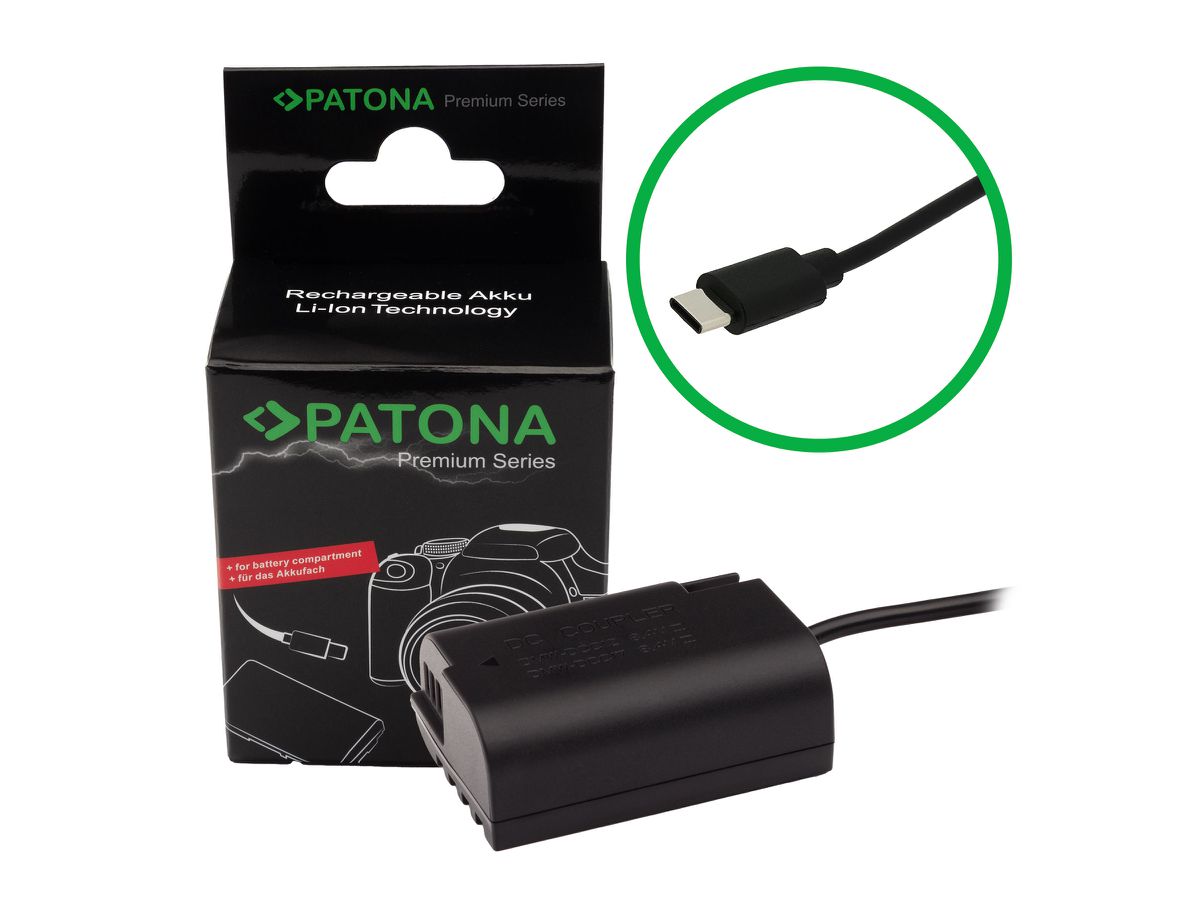 Patona USB-C Input Akku-Adapter BLK-22