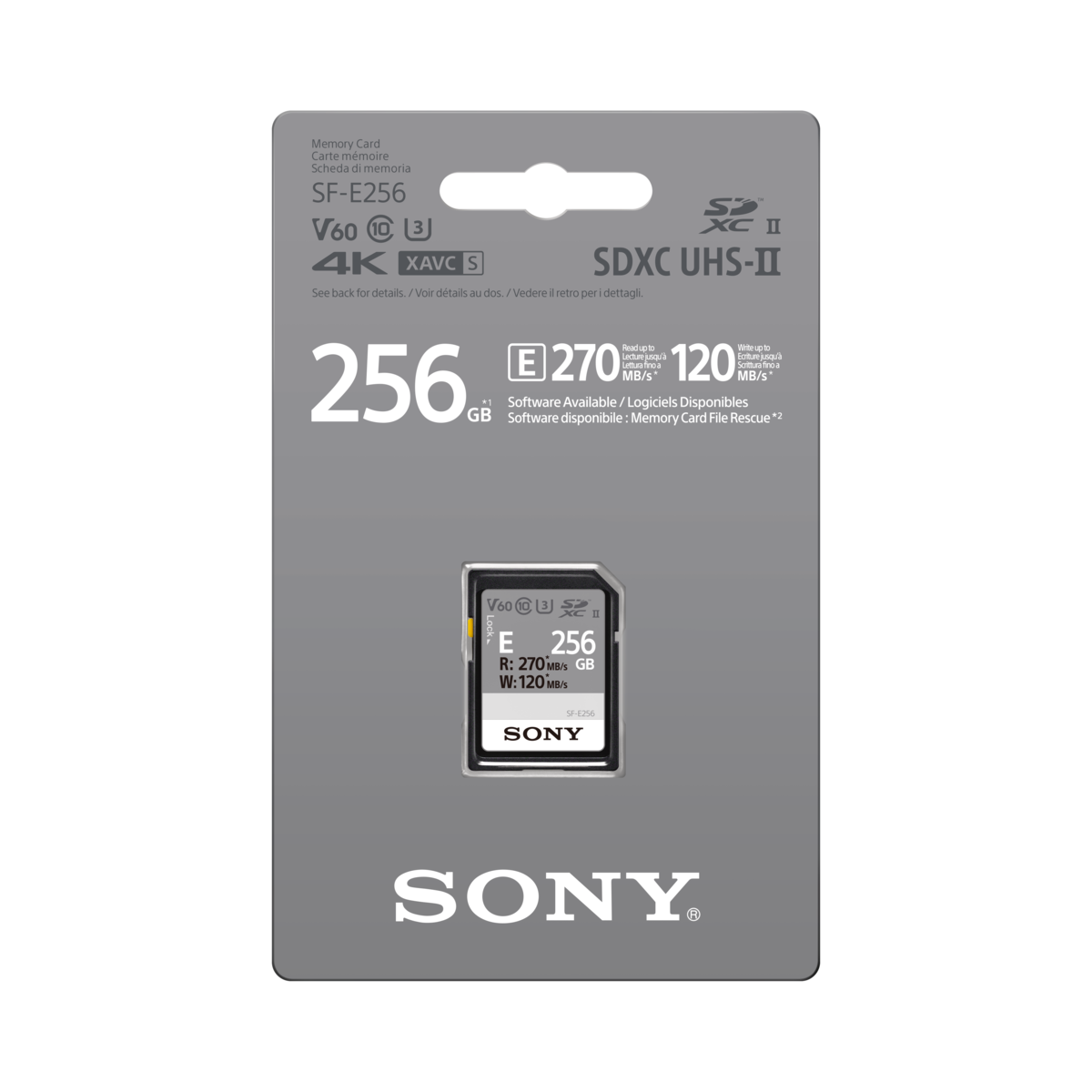 Sony SF-E SDXC 256GB UHS-II 270MBs